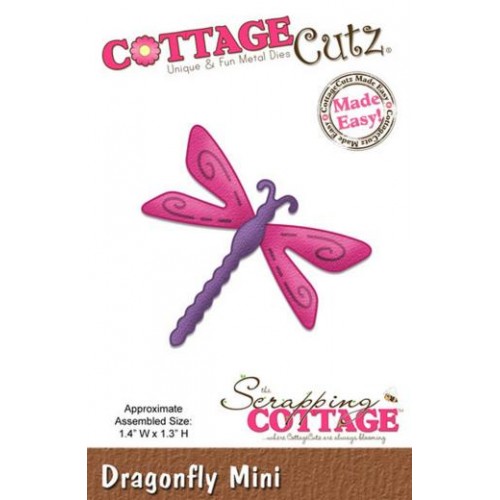 Универсални шаблони за рязане и релеф водно конче - Cottage Cutz - Dragonfly